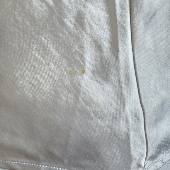 New Caroline Constas 3-D Flower Applique Trim Straps Satin Maxi Dress Pale Blue - Picture 12 of 12